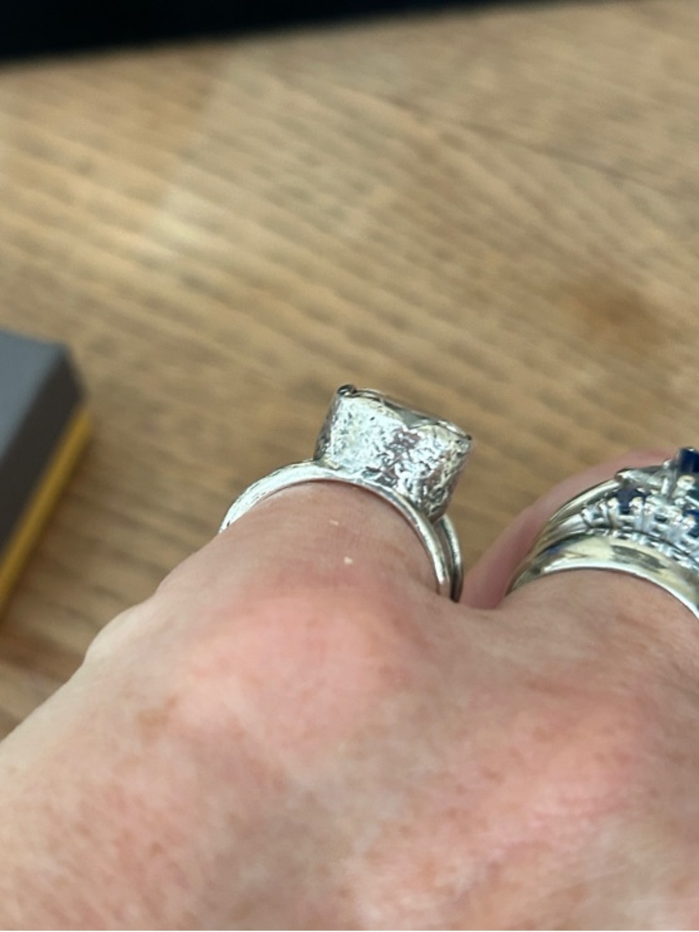 Silpada .925 Sterling Silver Ring with Clear CZ Stone Accent - Picture 5 of 6